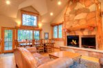 The grand living room is perfect for a large group